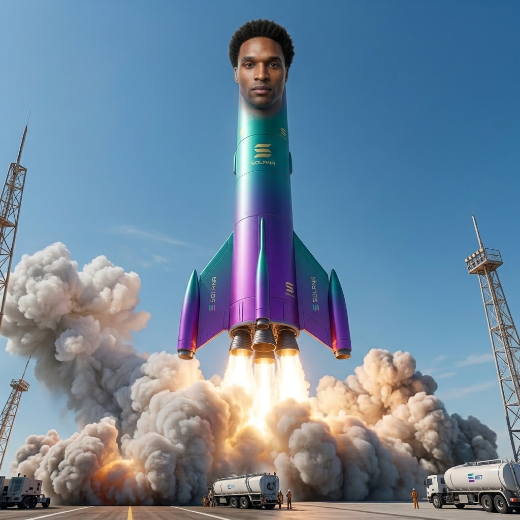 Launch pad, unbothered face, chaos below